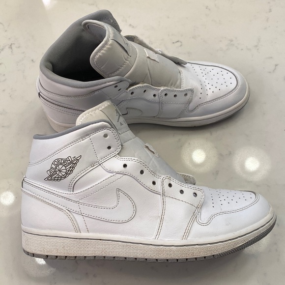 Nike Other - Nike Air Jordan Mid 1 Whit Wolf Grey men’s size 8.5